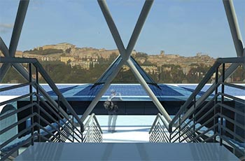 Progetto di riqualificazione del Collegio Onaosi – vista dalla torre centrale vetrata